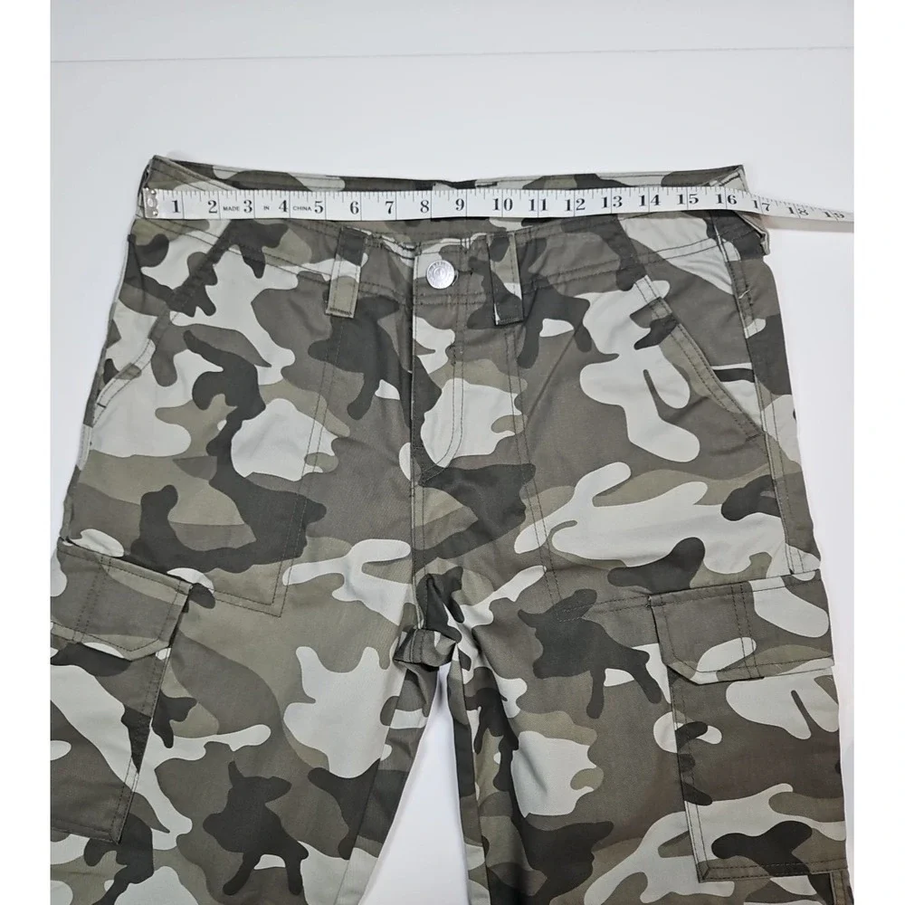 True Religion Womens Camo Cargo Straight Leg Pants Size‎ 29 NWT